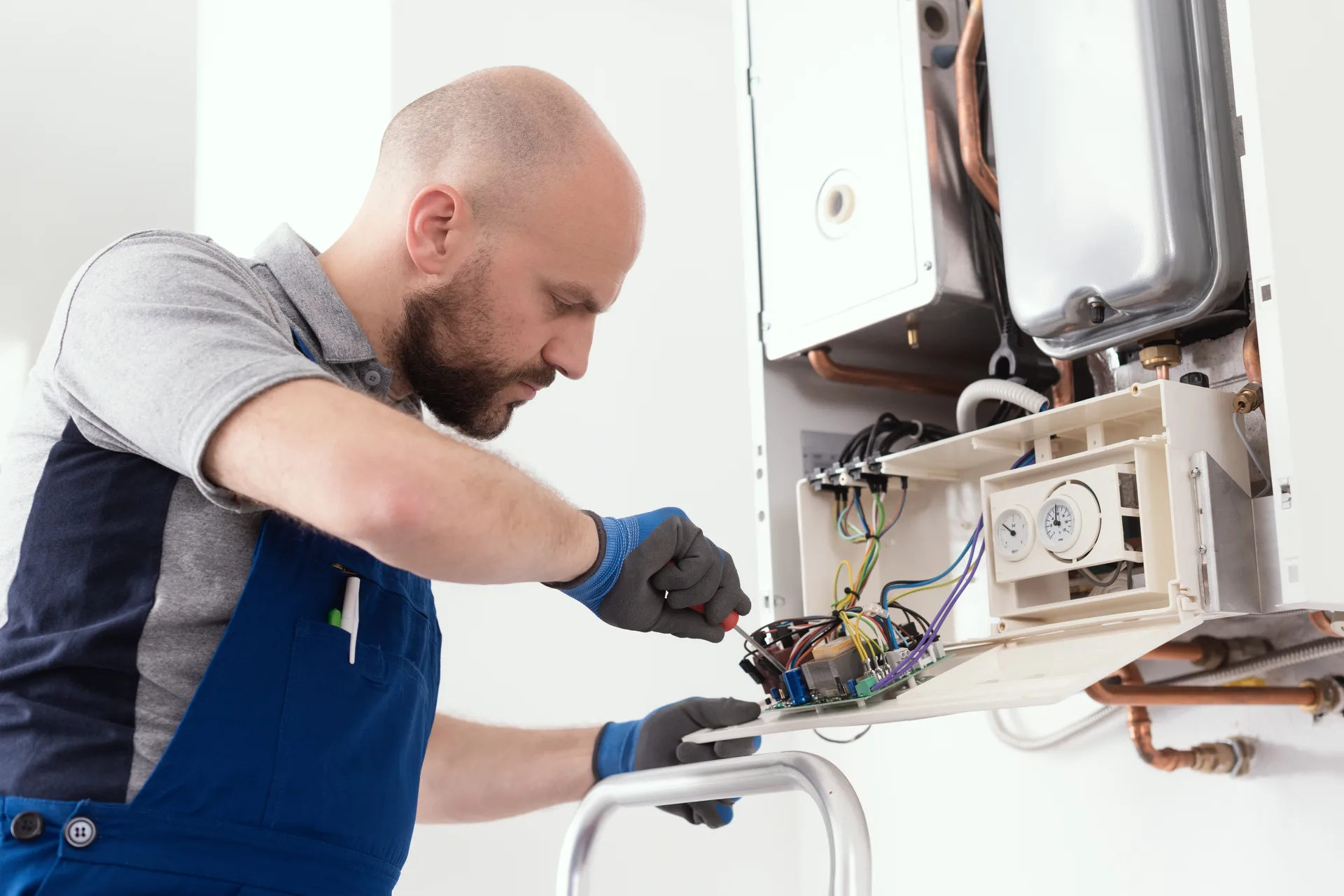 Professional boiler installation
